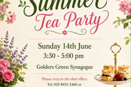 Seniors’ Tea Party – Sunday 14th June